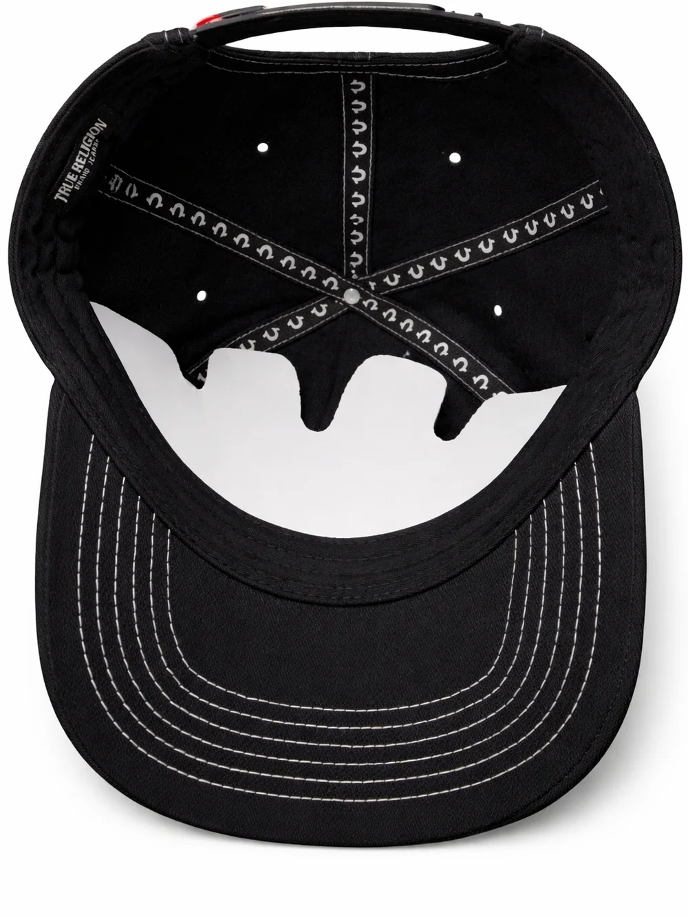 🆕️True Religion Snapback Hat Black White Stitch Buddha Logo Adjustable Cap